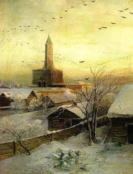 Alexei Savrasov Sukharev Tower Germany oil painting art
